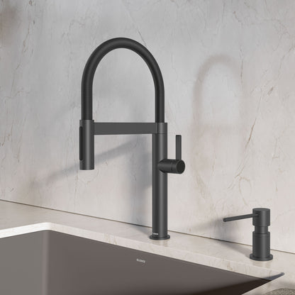 Matte Black - BLANCO Culina II Culina Mini II Pull-Down Dual-Spray Kitchen Faucet