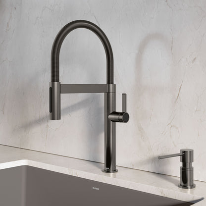 Satin Dark Steel - BLANCO Culina II Culina Mini II Pull-Down Dual-Spray Kitchen Faucet