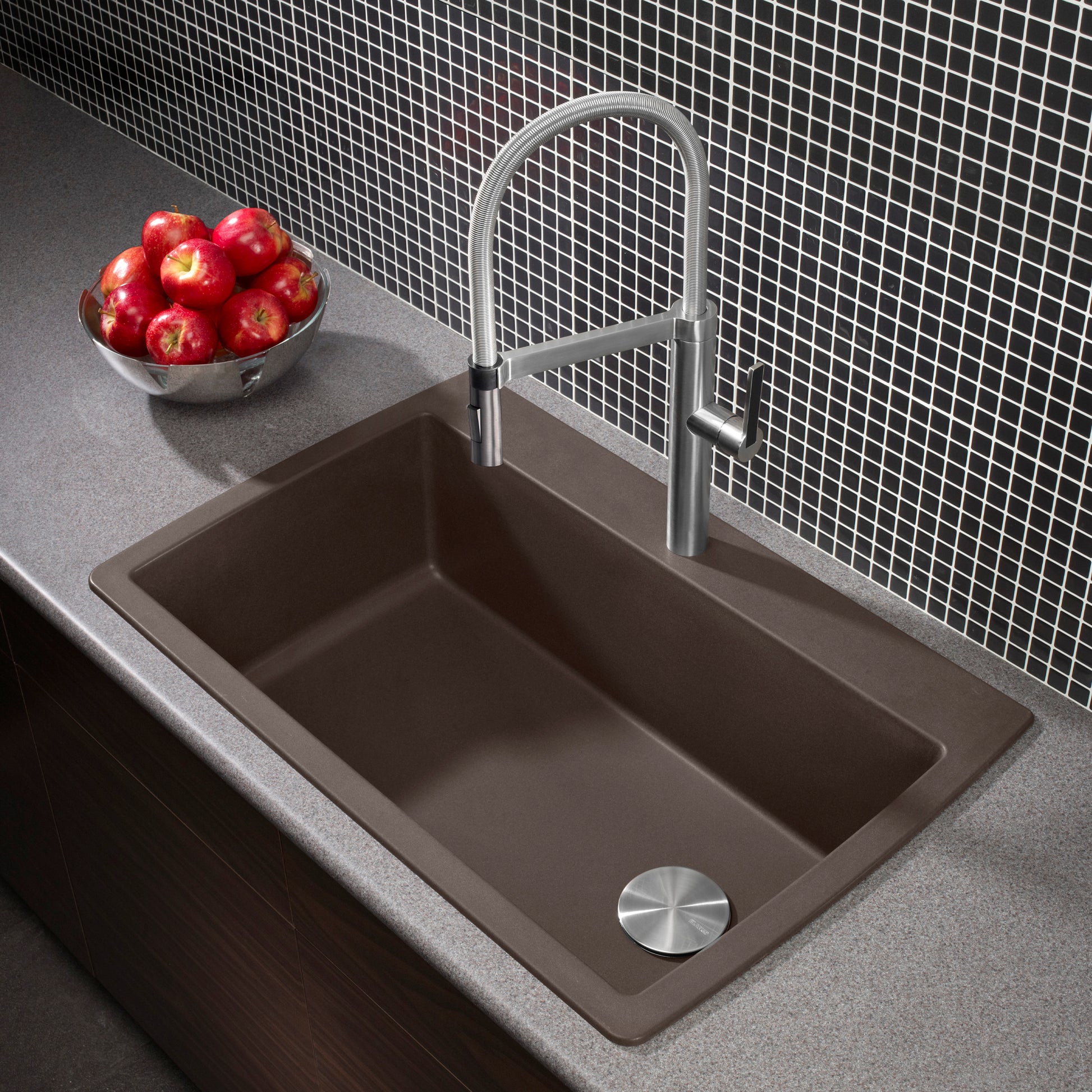 Café - BLANCO Diamond SILGRANIT 33.5" Super Single Dual Mount Kitchen Sink