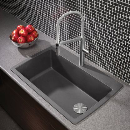 Cinder - BLANCO Diamond SILGRANIT 33.5" Super Single Dual Mount Kitchen Sink