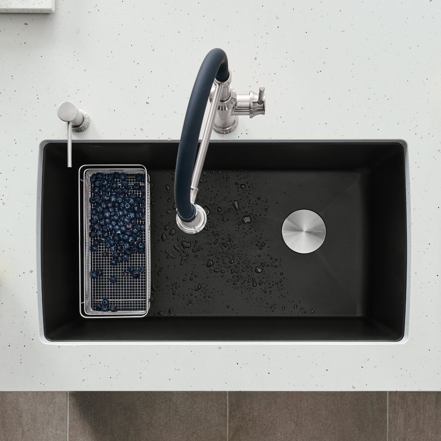 Coal Black - BLANCO Diamond SILGRANIT 33" Super Single Undermount Kitchen Sink