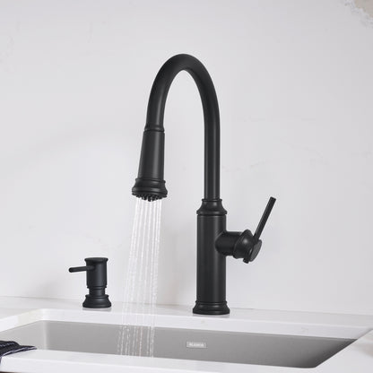 Matte Black - BLANCO Empressa High Arc Pull-Down Dual-Spray Kitchen Faucet