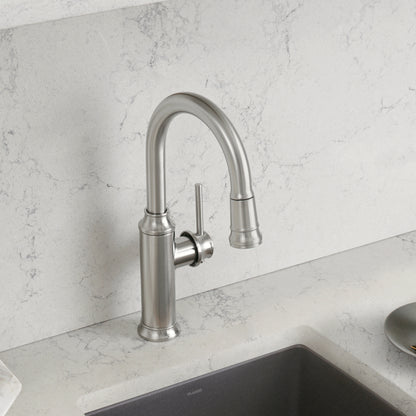 Pvd Steel - BLANCO Empressa Pull-Down Bar Faucet