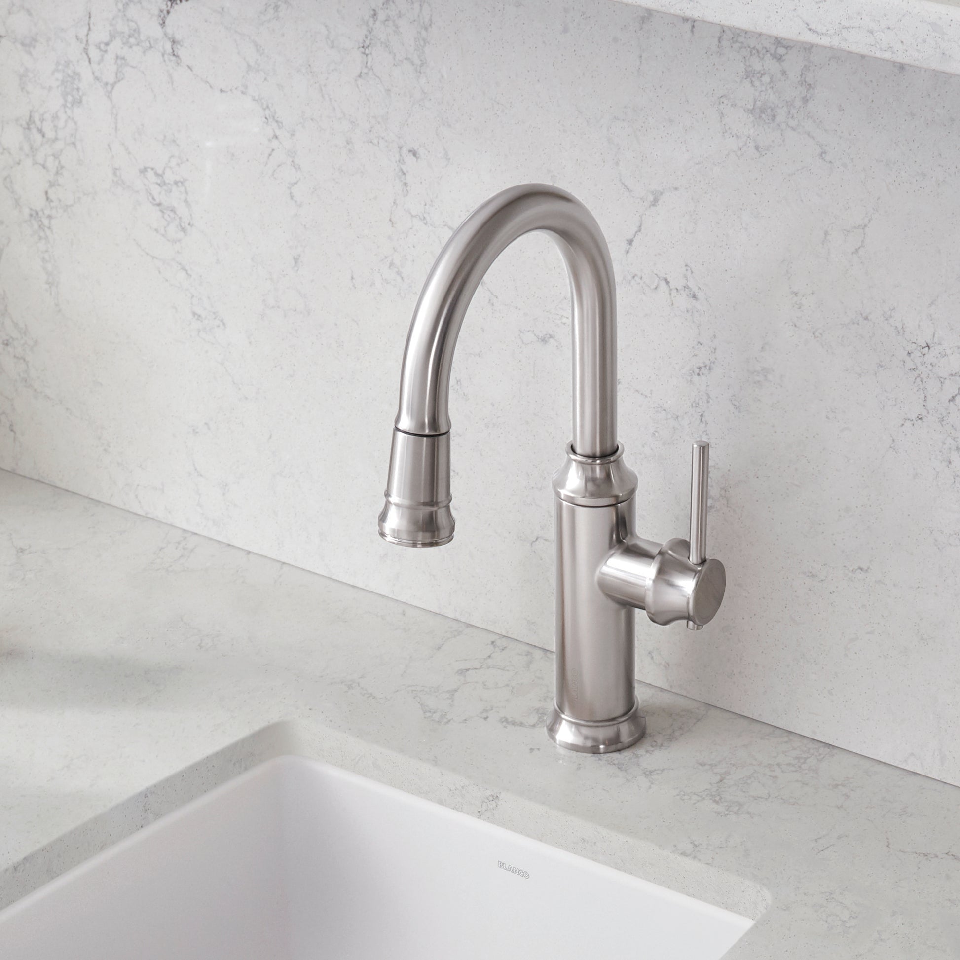 Pvd Steel - BLANCO Empressa Pull-Down Bar Faucet