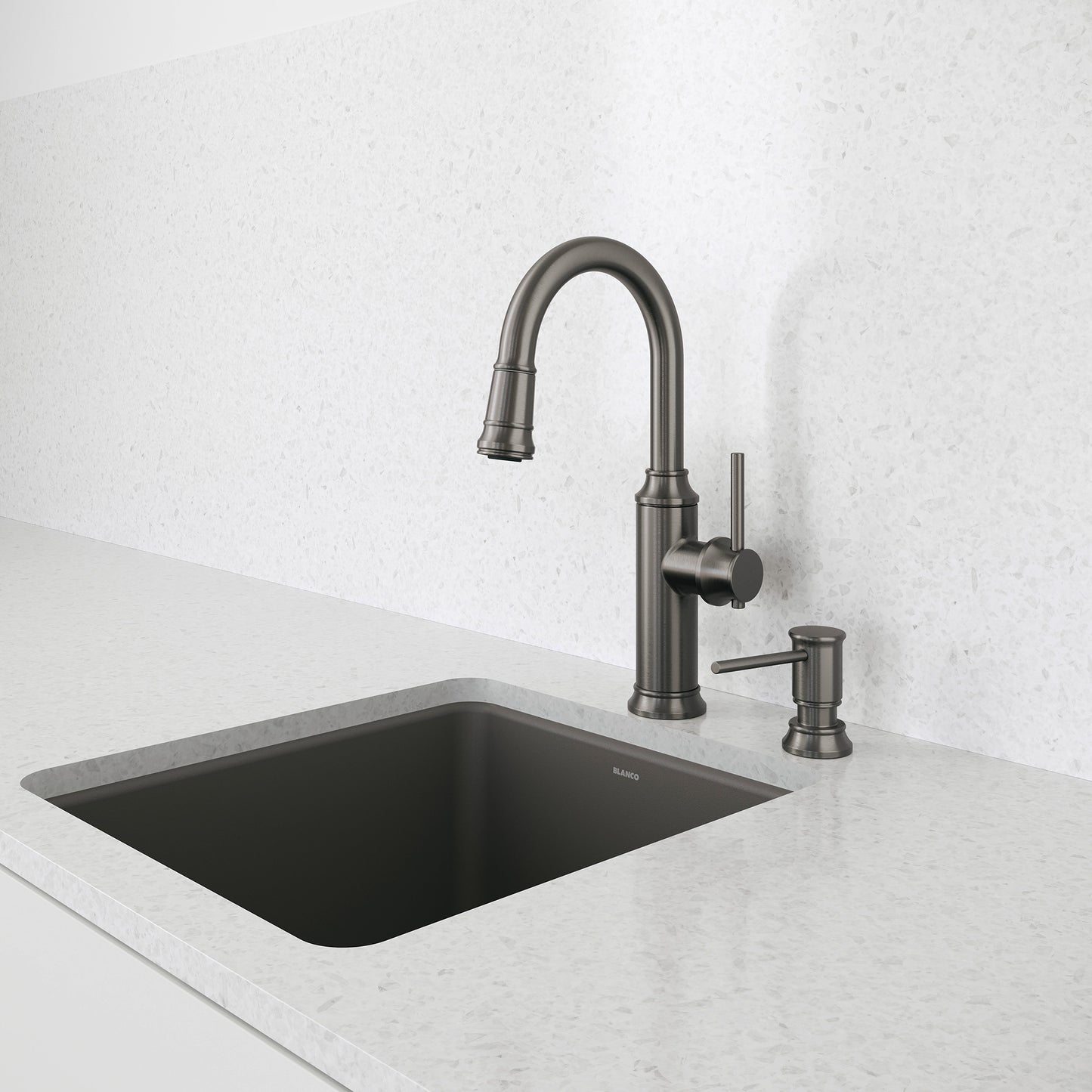 Satin Dark Steel - BLANCO Empressa Pull-Down Bar Faucet