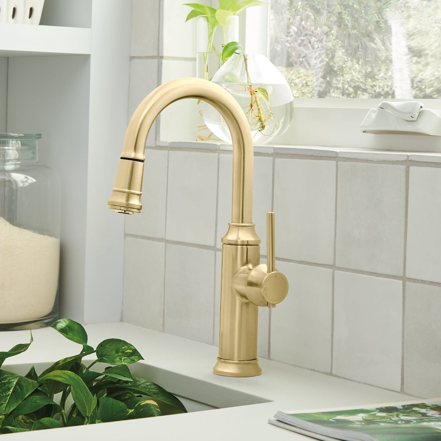 Satin Gold - BLANCO Empressa Pull-Down Bar Faucet
