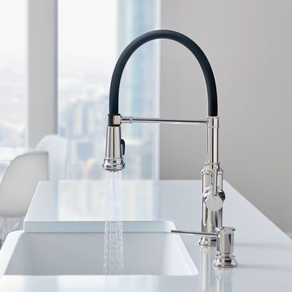 Chrome - BLANCO Empressa Semi-Pro Pull-Down Dual-Spray Kitchen Faucet