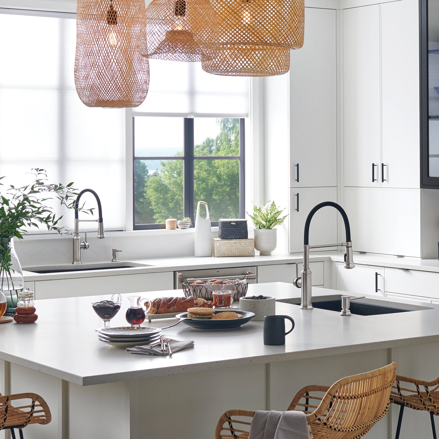 Pvd Steel - BLANCO Empressa Semi-Pro Pull-Down Dual-Spray Kitchen Faucet