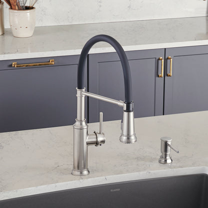Pvd Steel - BLANCO Empressa Semi-Pro Pull-Down Dual-Spray Kitchen Faucet