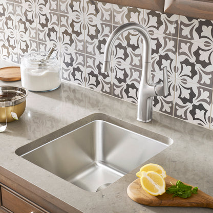 Satin Polished Finish - BLANCO Formera 16" Undermount Stainless Steel Bar Sink