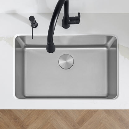 Satin Polished Finish - BLANCO Formera 28" Single Bowl Undermount Stainless Steel Kitchen Sink