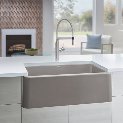 Truffle - BLANCO Ikon SILGRANIT 33" Single Bowl Apron-Front Farmhouse Sink