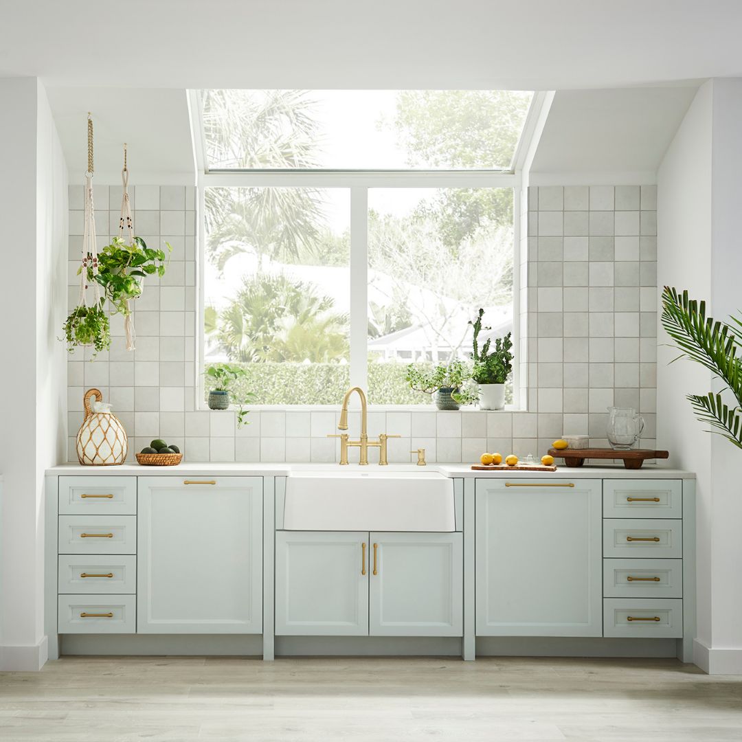 White - BLANCO Ikon SILGRANIT 33" Single Bowl Apron-Front Farmhouse Sink
