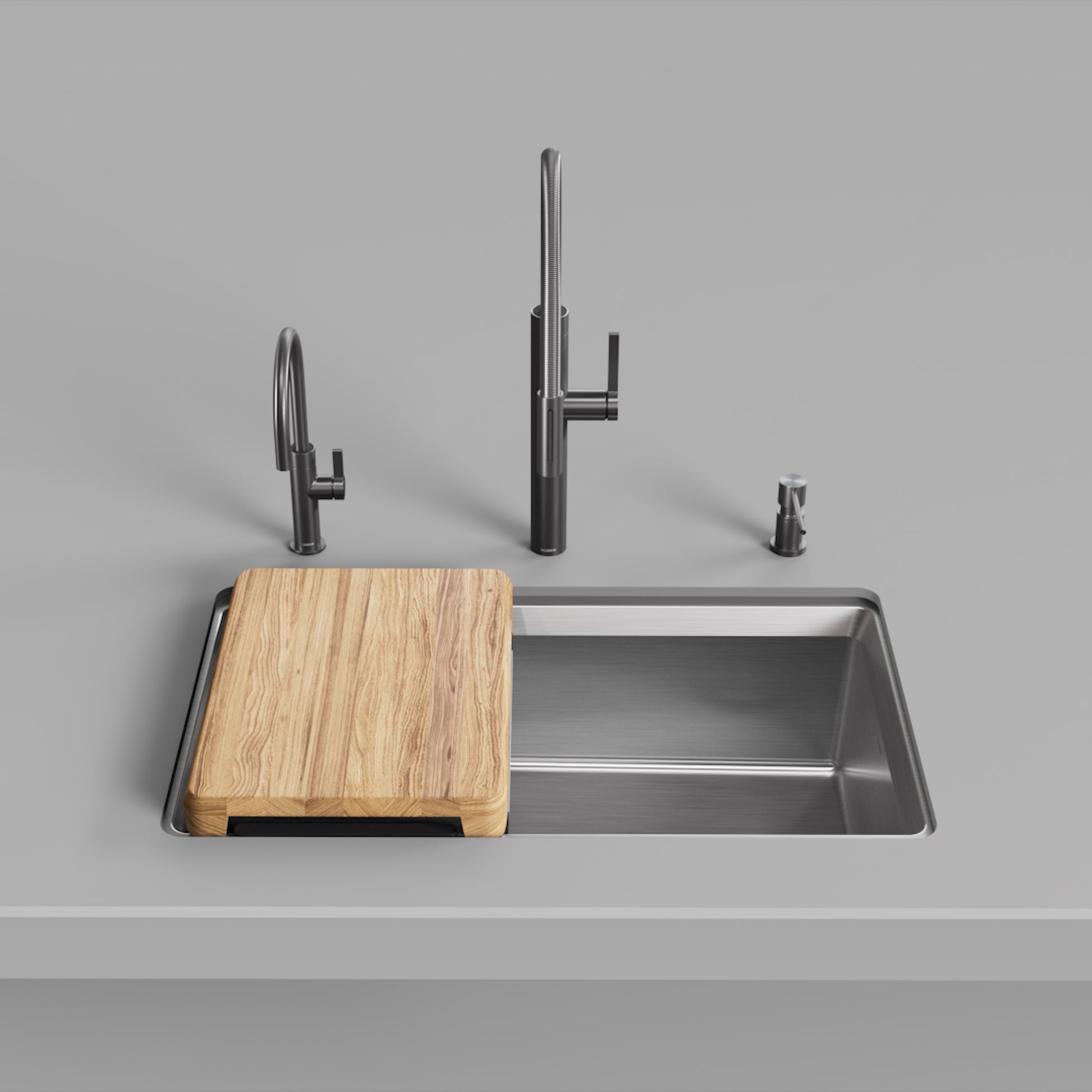 Satin Polish - BLANCO Inteos 33" Single Bowl Reversible Undermount Stainless Steel Workstation Kitchen Sink