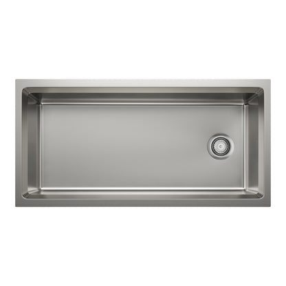 Satin Polish - BLANCO Inteos 39" Single Bowl Reversible Undermount Stainless Steel Workstation Kitchen Sink