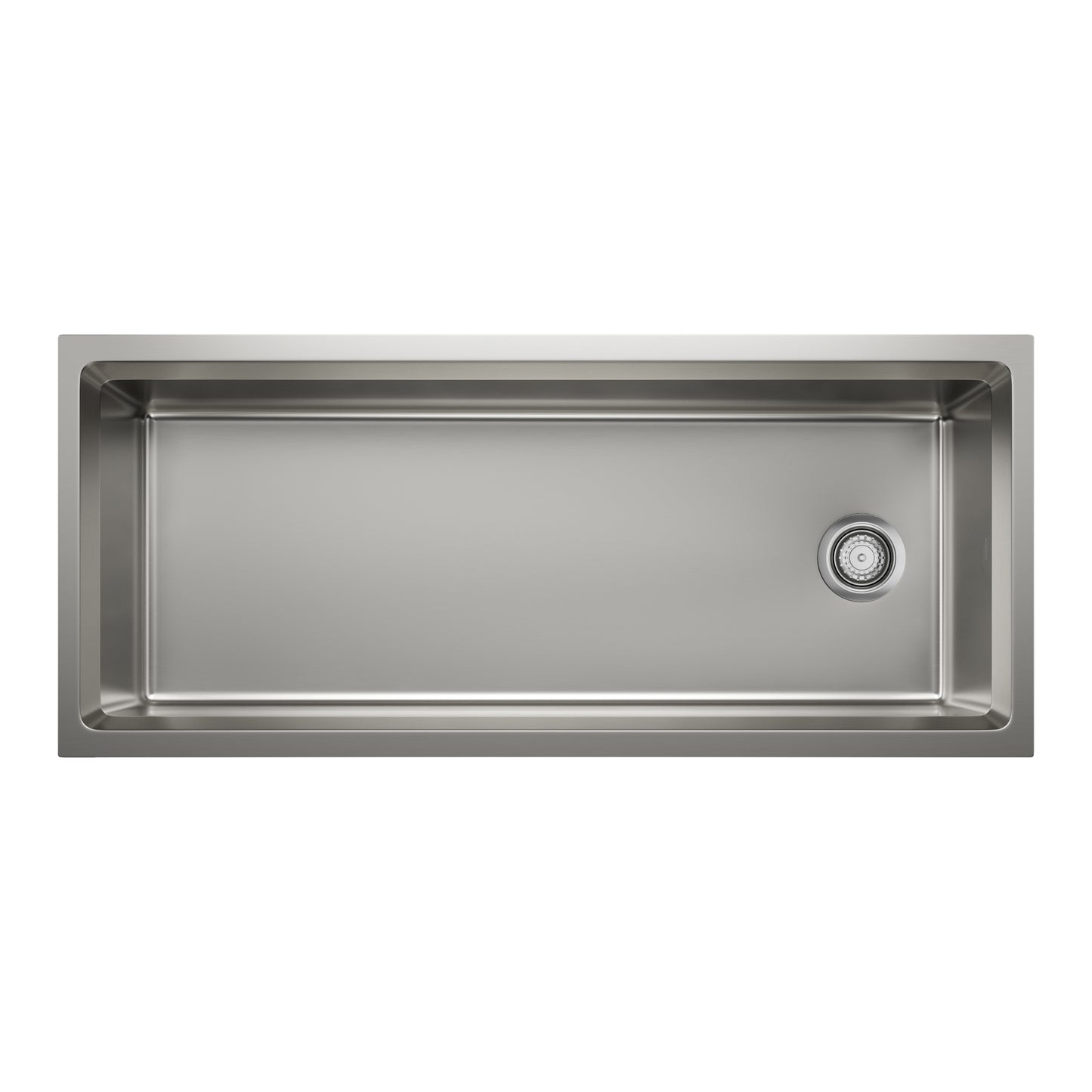 Satin Brushed Finish - BLANCO Inteos 45" Single Bowl Reversible Undermount Stainless Steel Workstation Kitchen Sink