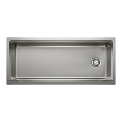 Satin Brushed Finish - BLANCO Inteos 45" Single Bowl Reversible Undermount Stainless Steel Workstation Kitchen Sink