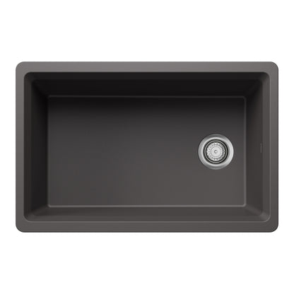 Cinder - BLANCO Inteos SILGRANIT 30" Single Bowl Reversible Undermount Workstation Kitchen Sink