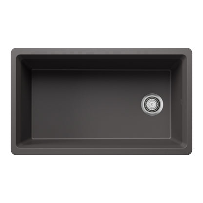 Cinder - BLANCO Inteos SILGRANIT 33" Single Bowl Reversible Undermount Workstation Kitchen Sink