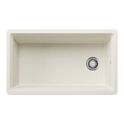 Soft White - BLANCO Inteos SILGRANIT 33" Single Bowl Reversible Undermount Workstation Kitchen Sink