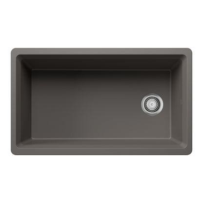Volcano Gray - BLANCO Inteos SILGRANIT 33" Single Bowl Reversible Undermount Workstation Kitchen Sink