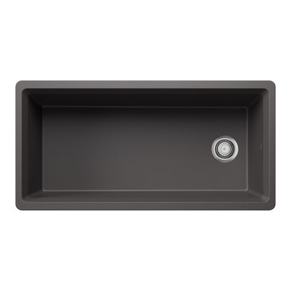 Cinder - BLANCO Inteos SILGRANIT 39" Single Bowl Reversible Undermount Workstation Kitchen Sink