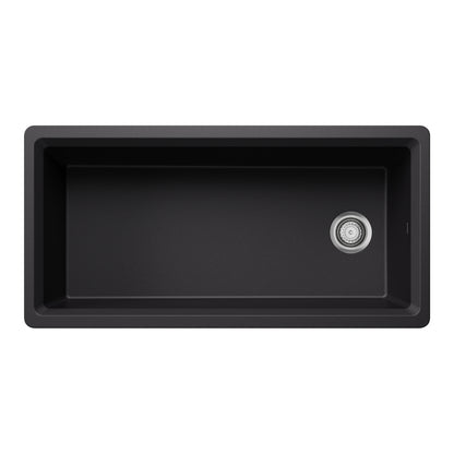 Coal Black - BLANCO Inteos SILGRANIT 39" Single Bowl Reversible Undermount Workstation Kitchen Sink
