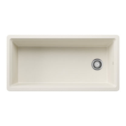 Soft White - BLANCO Inteos SILGRANIT 39" Single Bowl Reversible Undermount Workstation Kitchen Sink
