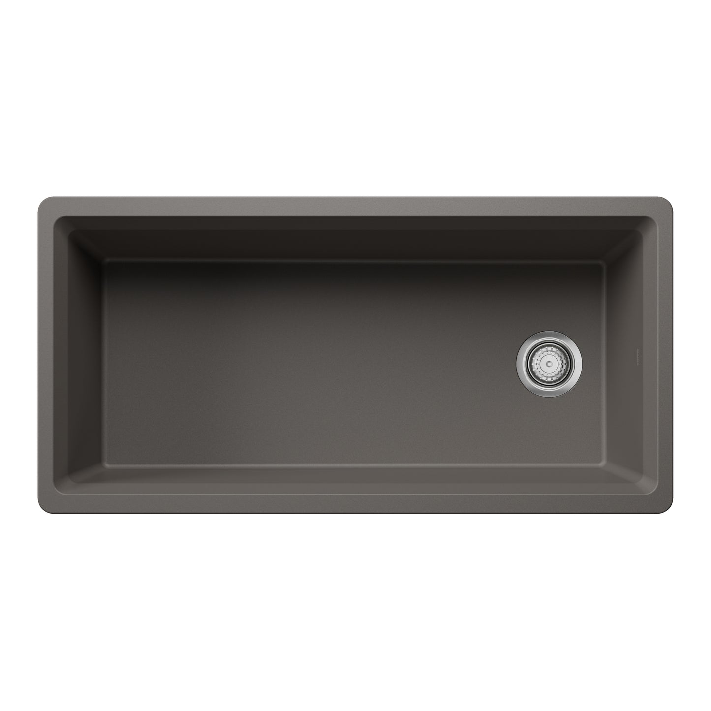 Volcano Gray - BLANCO Inteos SILGRANIT 39" Single Bowl Reversible Undermount Workstation Kitchen Sink