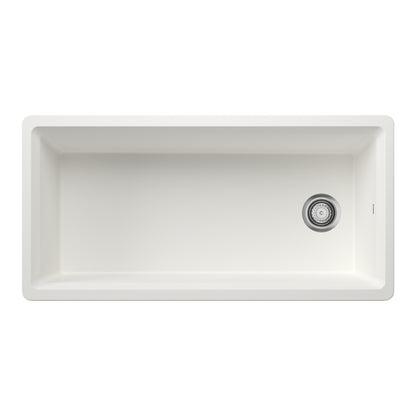 White - BLANCO Inteos SILGRANIT 39" Single Bowl Reversible Undermount Workstation Kitchen Sink