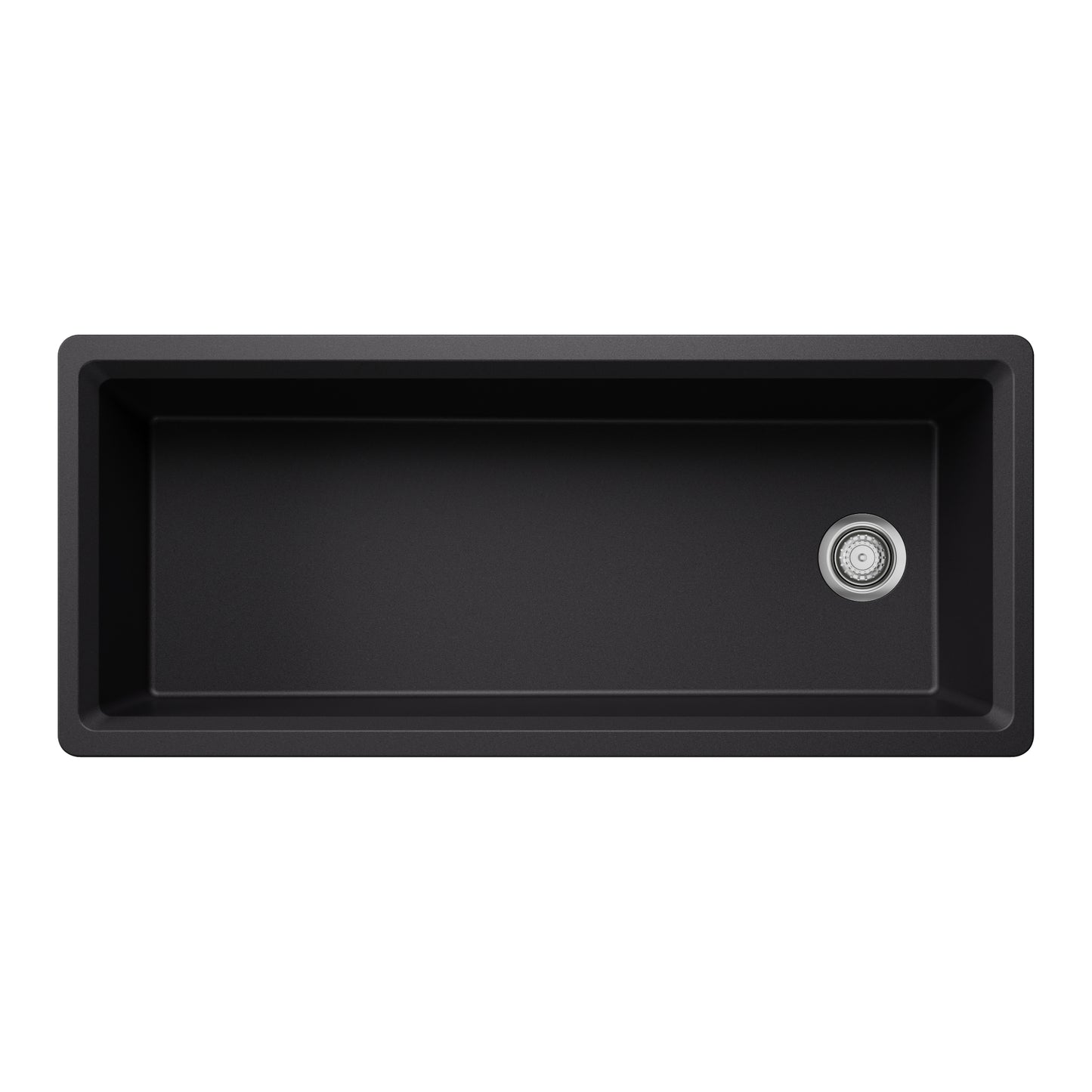 Coal Black - BLANCO Inteos SILGRANIT 45" Single Bowl Reversible Undermount Workstation Kitchen Sink
