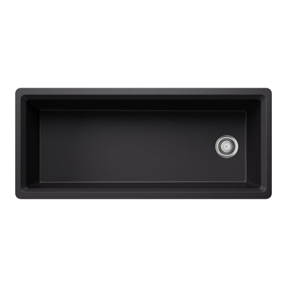 Coal Black - BLANCO Inteos SILGRANIT 45" Single Bowl Reversible Undermount Workstation Kitchen Sink