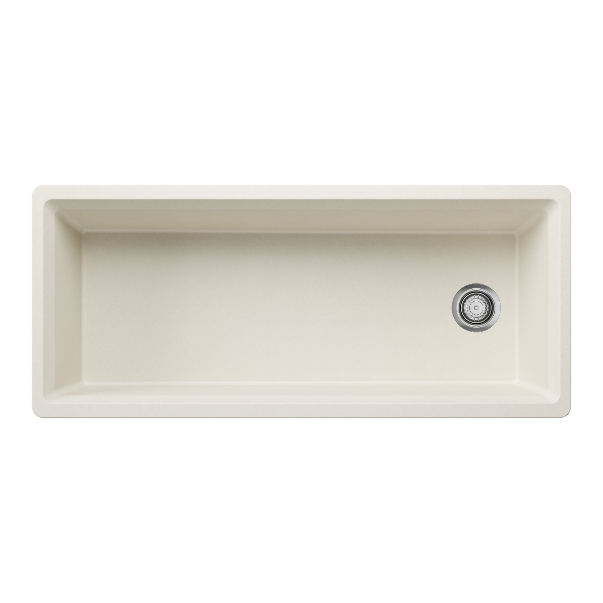 Soft White - BLANCO Inteos SILGRANIT 45" Single Bowl Reversible Undermount Workstation Kitchen Sink