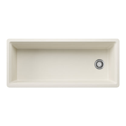 Soft White - BLANCO Inteos SILGRANIT 45" Single Bowl Reversible Undermount Workstation Kitchen Sink