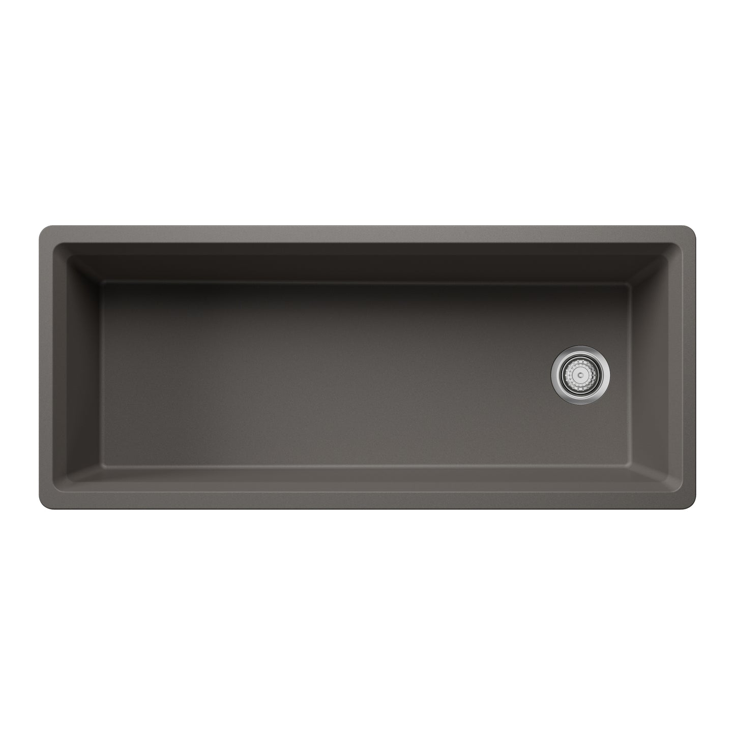 Volcano Gray - BLANCO Inteos SILGRANIT 45" Single Bowl Reversible Undermount Workstation Kitchen Sink