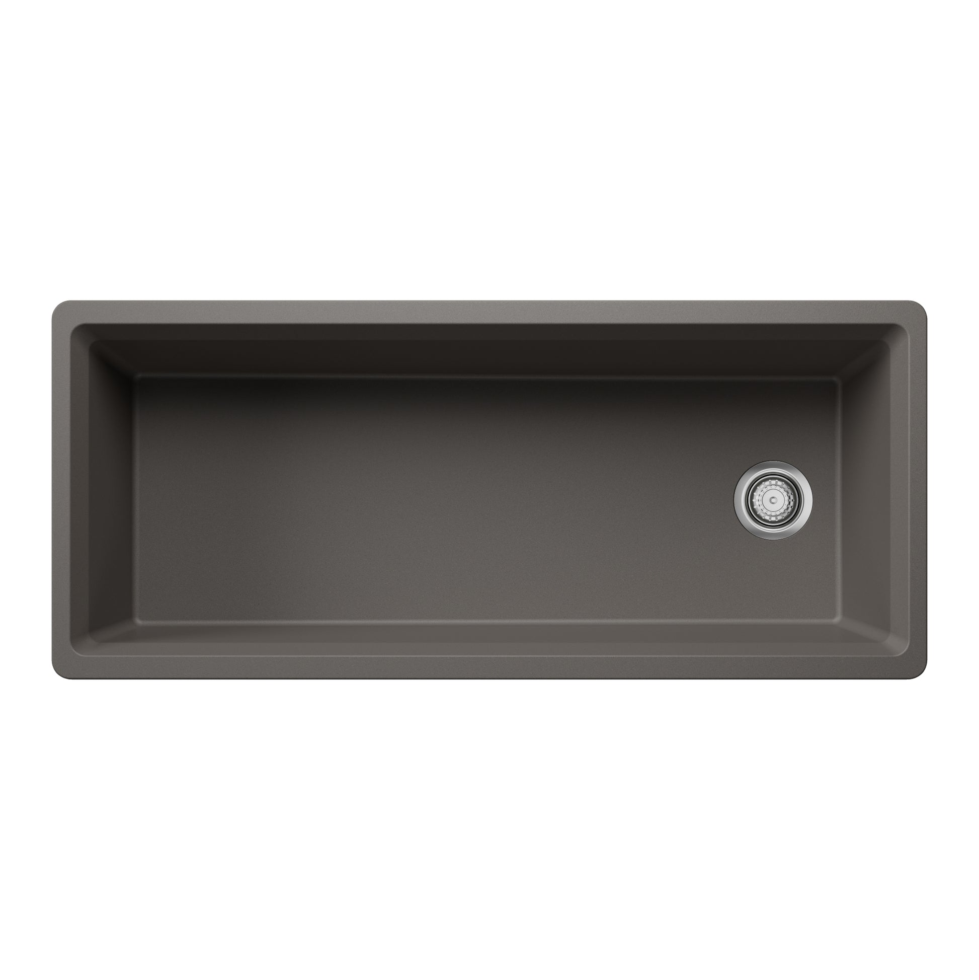 Volcano Gray - BLANCO Inteos SILGRANIT 45" Single Bowl Reversible Undermount Workstation Kitchen Sink