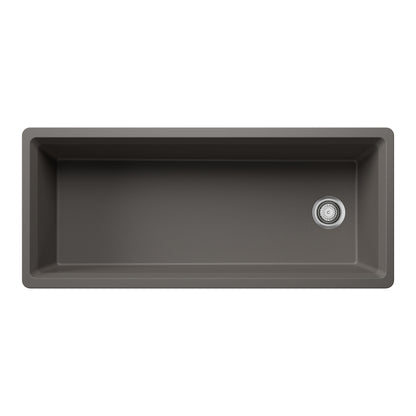 Volcano Gray - BLANCO Inteos SILGRANIT 45" Single Bowl Reversible Undermount Workstation Kitchen Sink