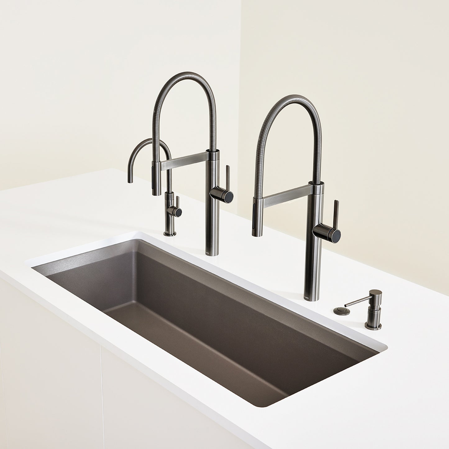 Volcano Gray - BLANCO Inteos SILGRANIT 45" Single Bowl Reversible Undermount Workstation Kitchen Sink