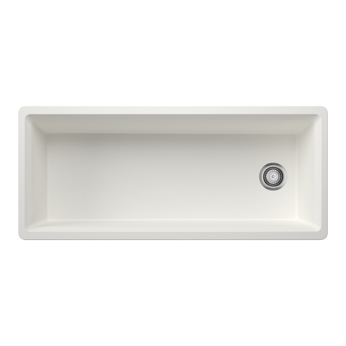 White - BLANCO Inteos SILGRANIT 45" Single Bowl Reversible Undermount Workstation Kitchen Sink