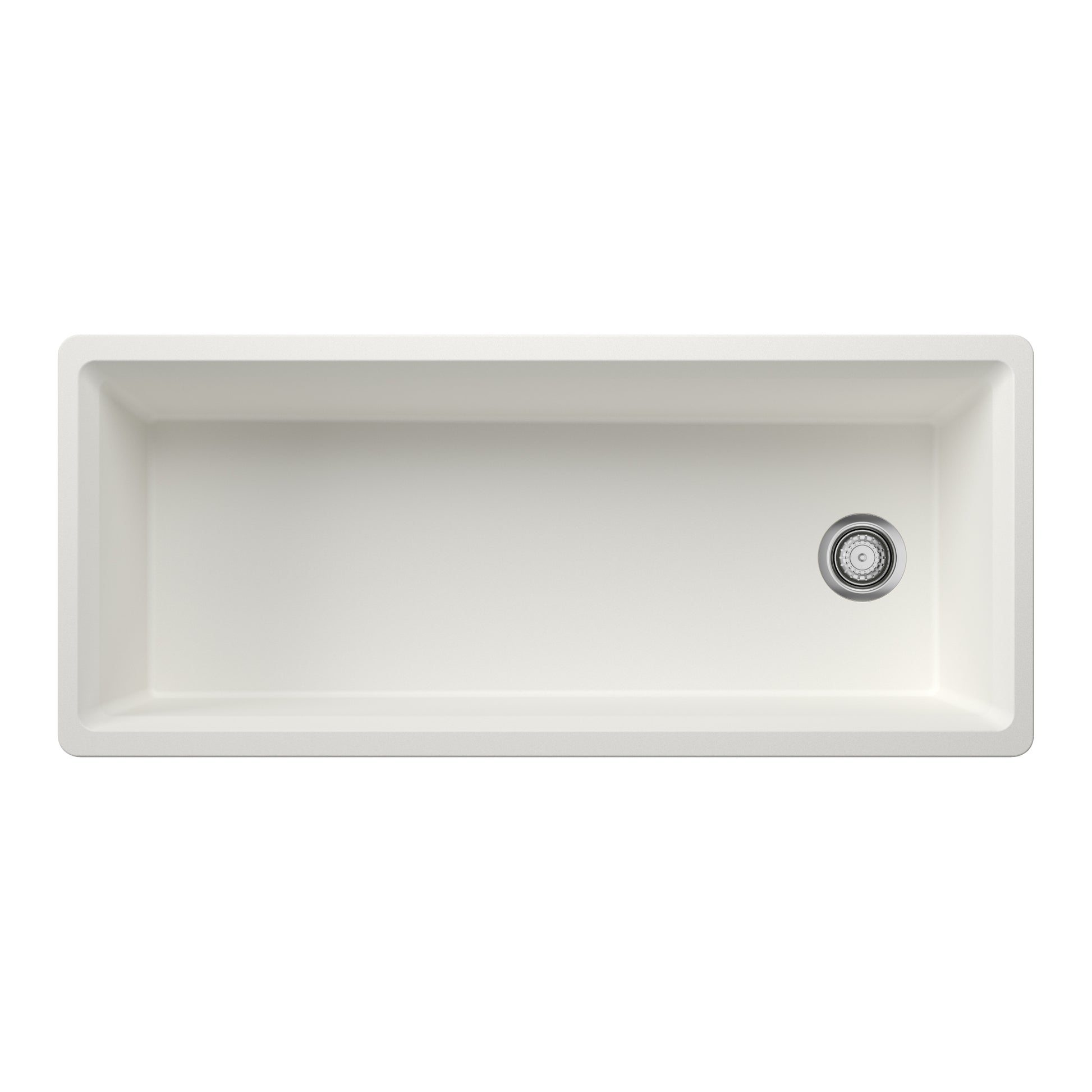 White - BLANCO Inteos SILGRANIT 45" Single Bowl Reversible Undermount Workstation Kitchen Sink