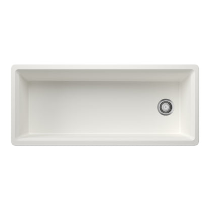 White - BLANCO Inteos SILGRANIT 45" Single Bowl Reversible Undermount Workstation Kitchen Sink