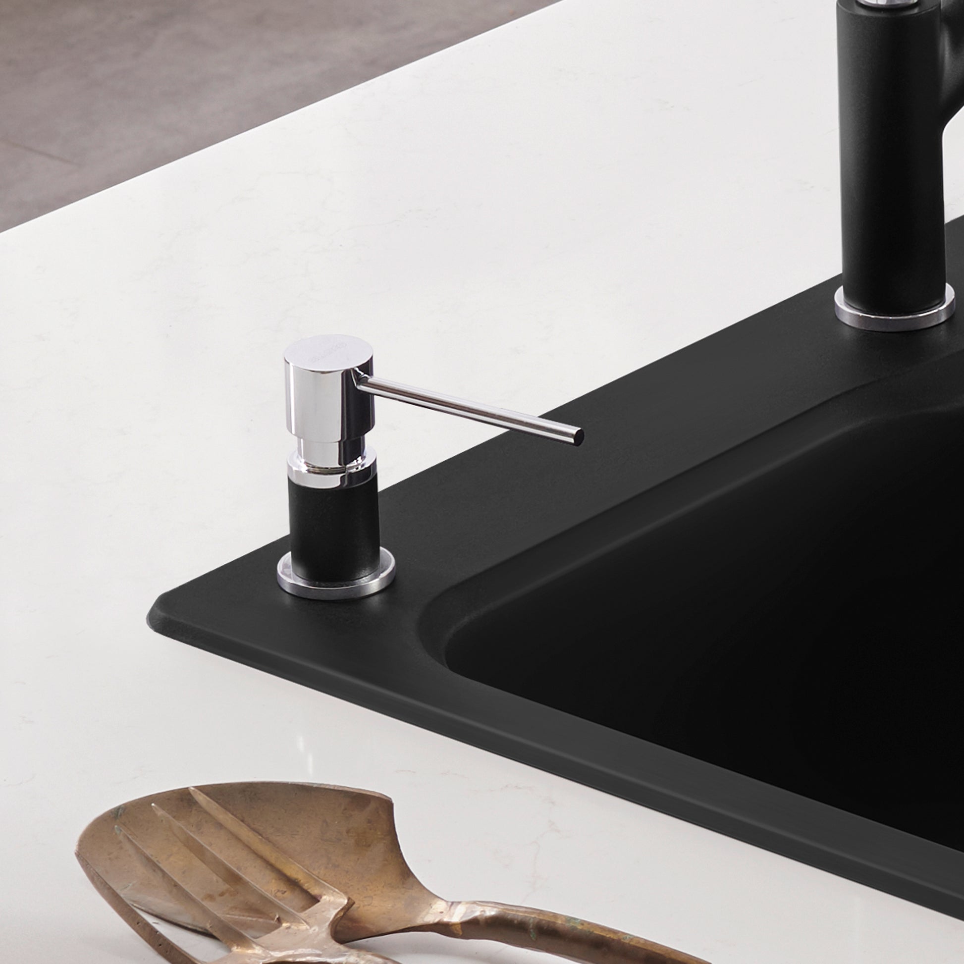 Chrome/Coal Black - BLANCO Lato Soap Dispenser
