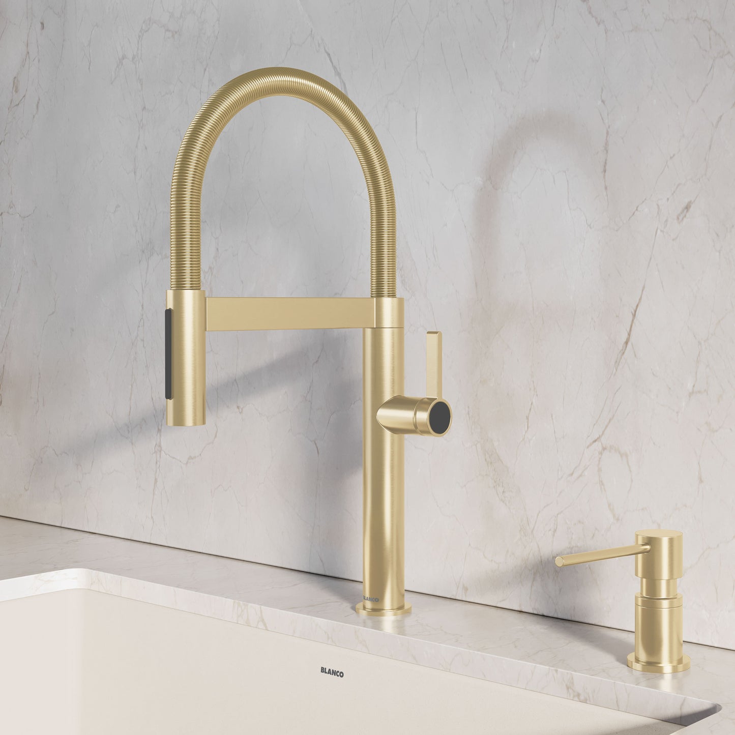 Satin Gold - BLANCO Lato Soap Dispenser