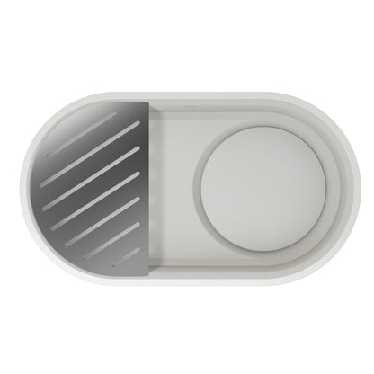 Stainless Steel - BLANCO Oovalon Drain & Accessory Bundle - Includes Top Grid, Basket Strainer and Drain Button - Brushed Stainless Steel