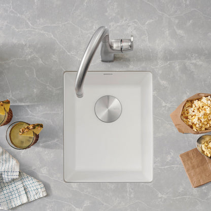 White - BLANCO Precis SILGRANIT 13" Undermount Bar Sink