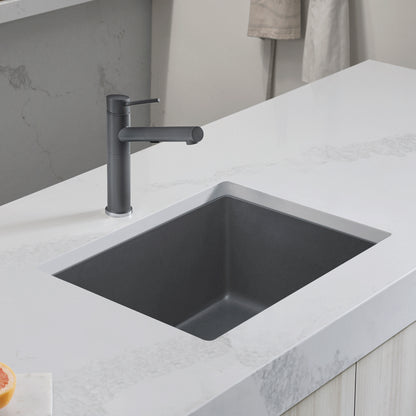 Cinder - BLANCO Precis SILGRANIT 24" Single Bowl Undermount Kitchen Sink
