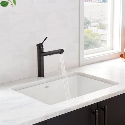 White - BLANCO Precis SILGRANIT 27" Single Bowl Undermount Kitchen Sink