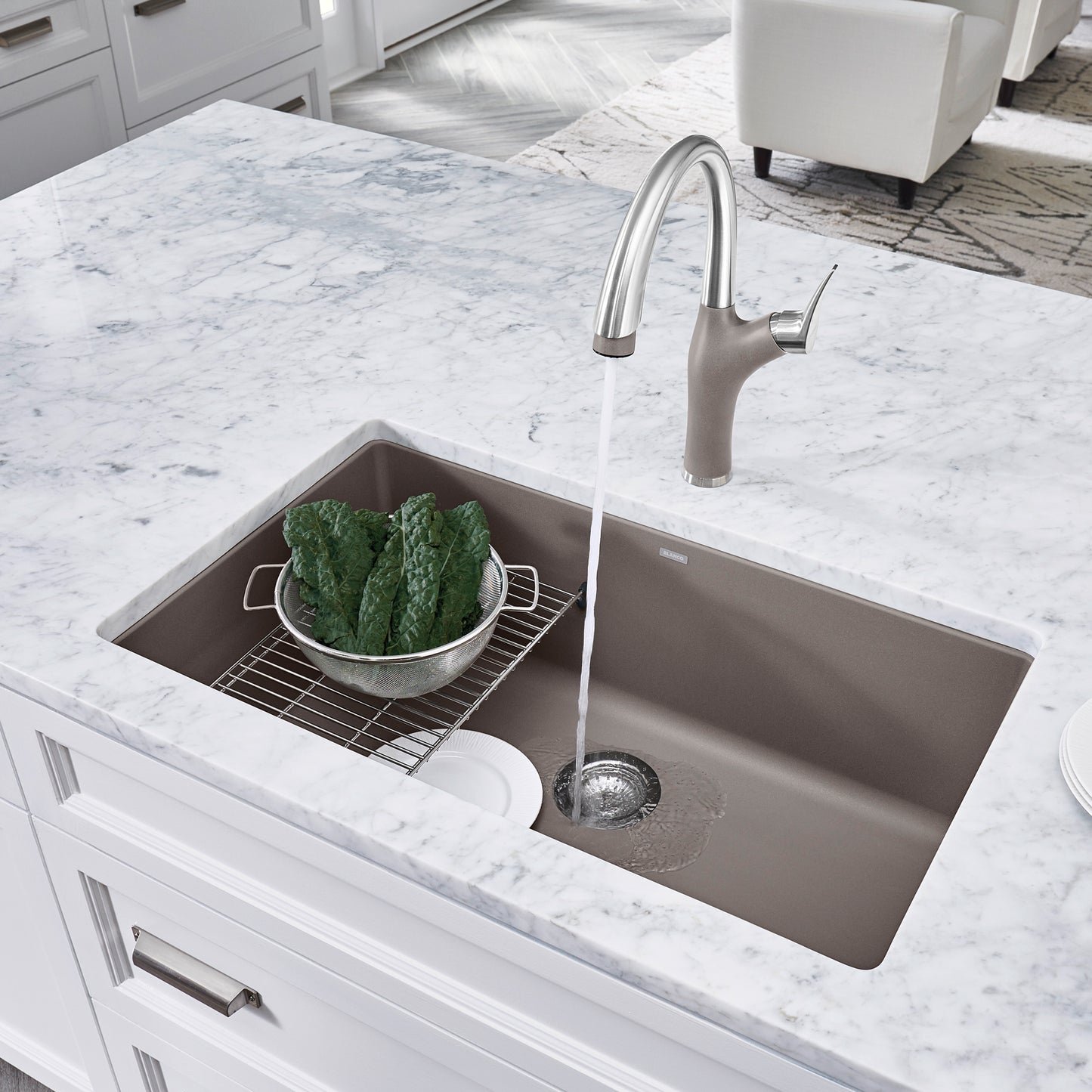 Truffle - BLANCO Precis SILGRANIT 30" Single Bowl Undermount Kitchen Sink