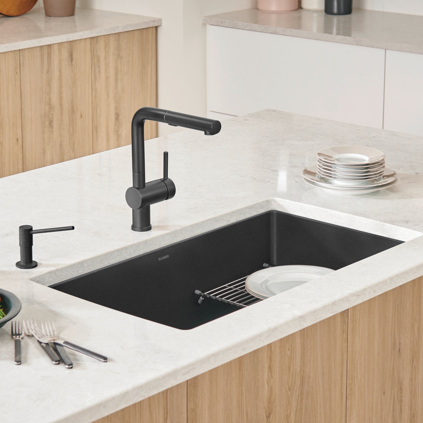 Anthracite - BLANCO Precis SILGRANIT 32" Super Single Undermount Kitchen Sink