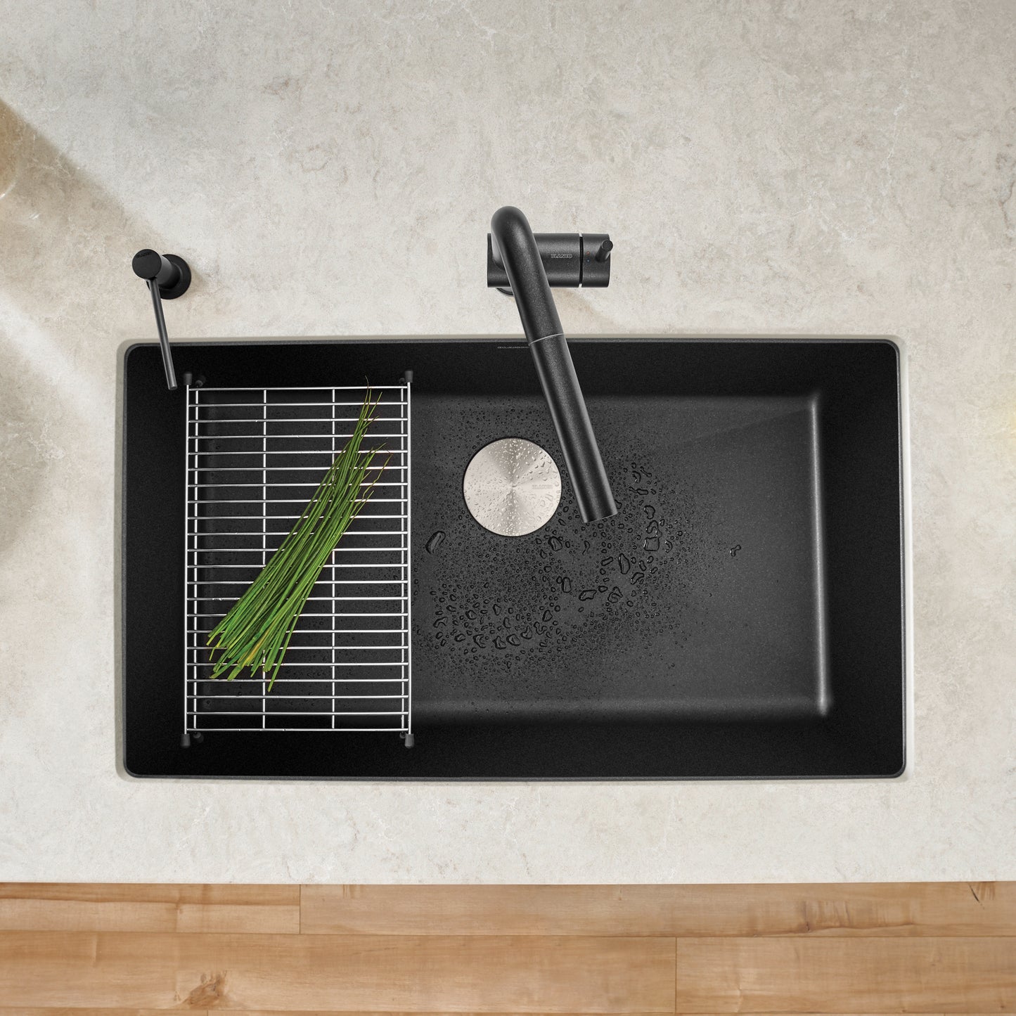 Anthracite - BLANCO Precis SILGRANIT 32" Super Single Undermount Kitchen Sink